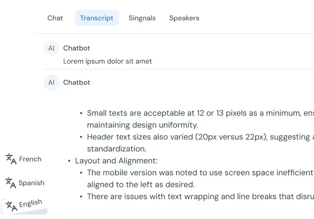 EffiClose meeting notes and highlights interface
